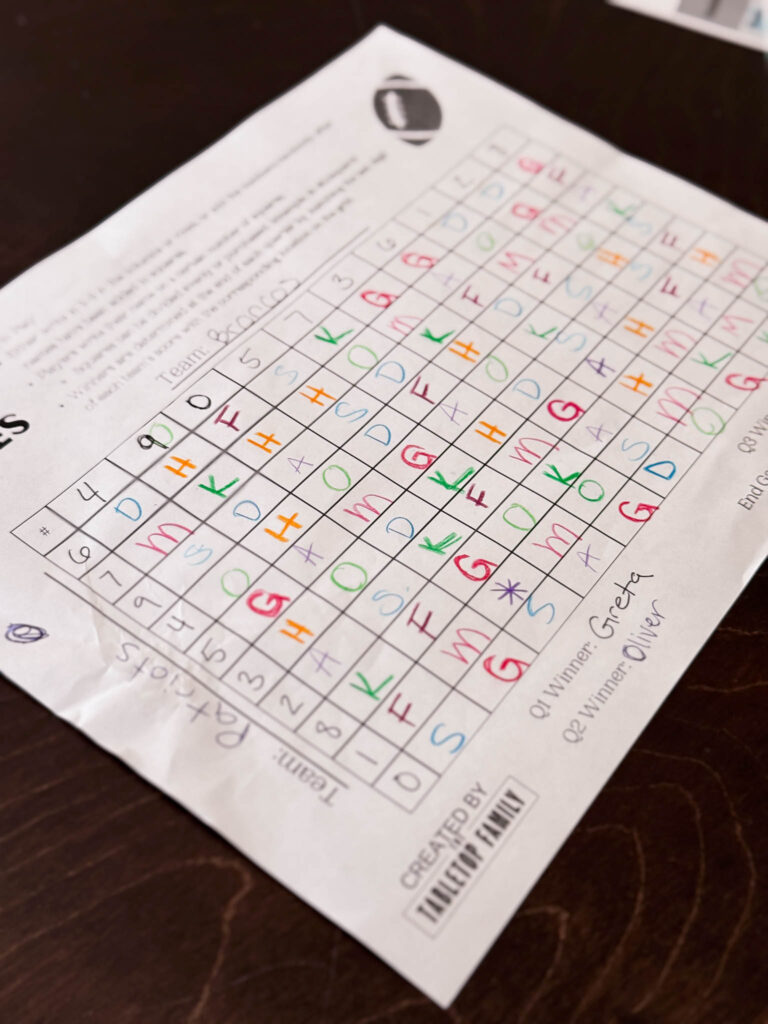 games to play while watching football (free printables) - the